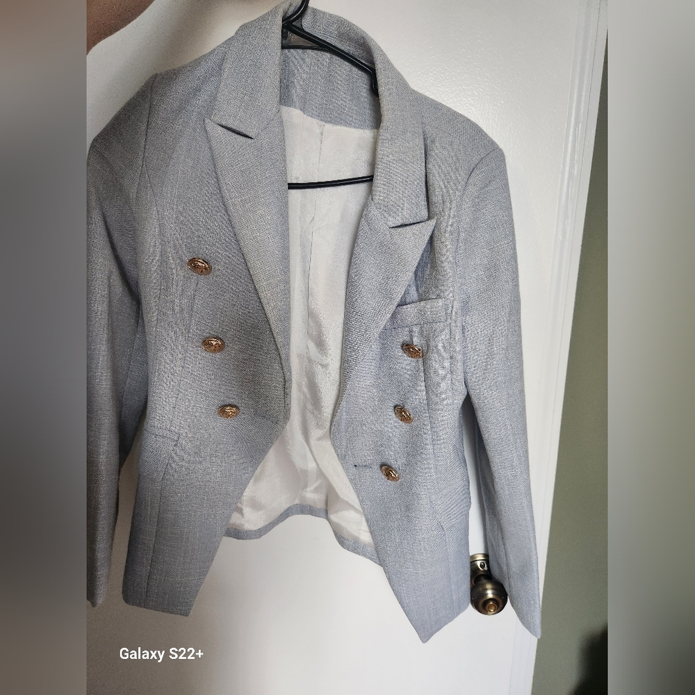 baby blue blazer